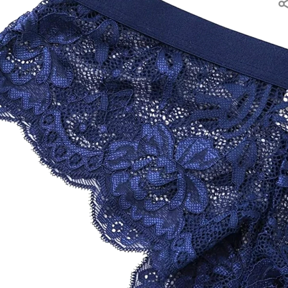 Navy Bra and Panty Lace Lingerie Set Size M